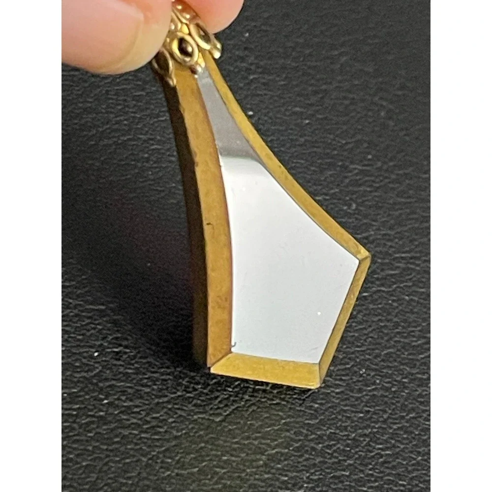 Vintage MCM Earrings Red Faceted Glass Dangle Drop Screw Backs - Picture 7 of 14